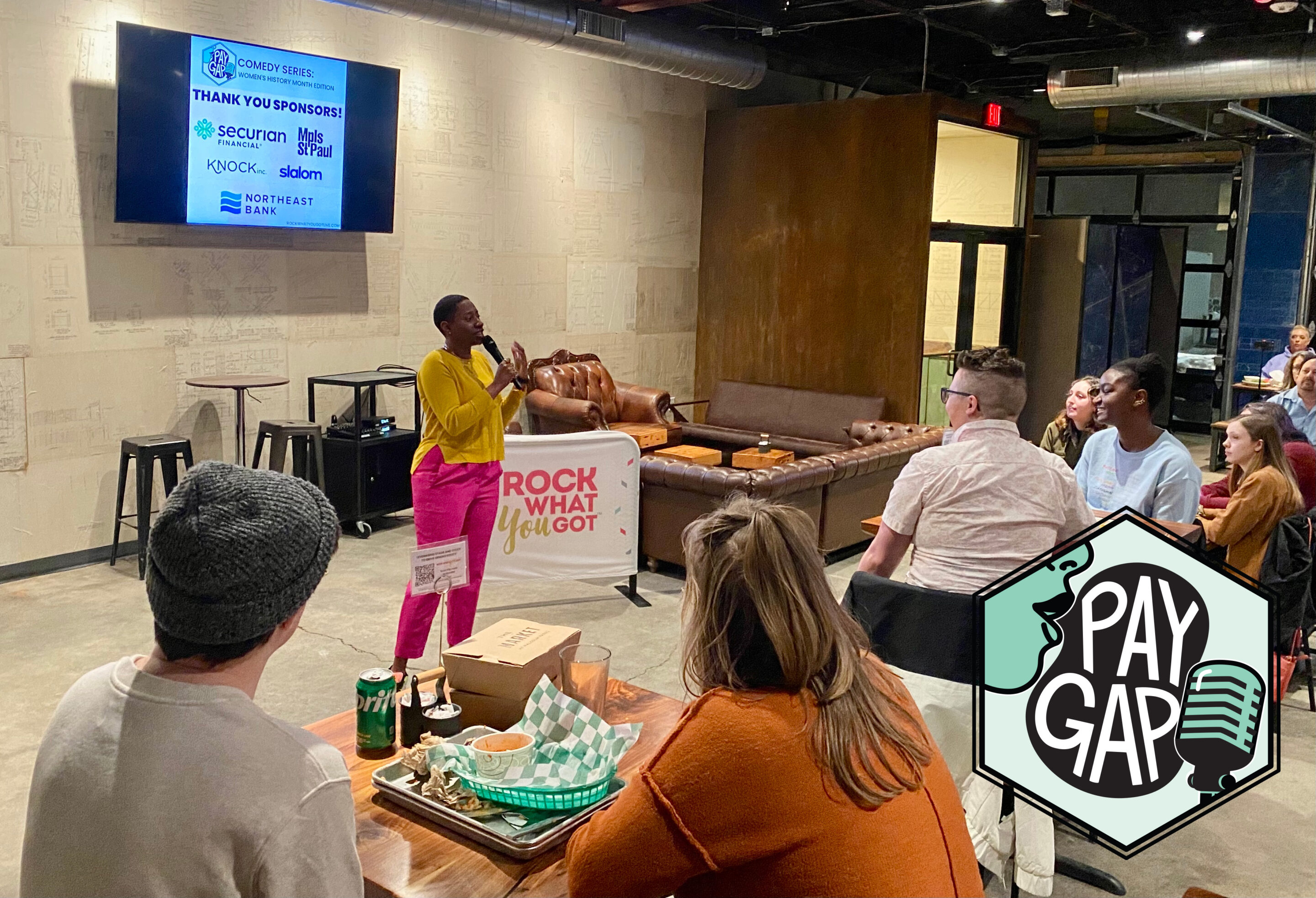 Comedian at Pay Gap Comedy series